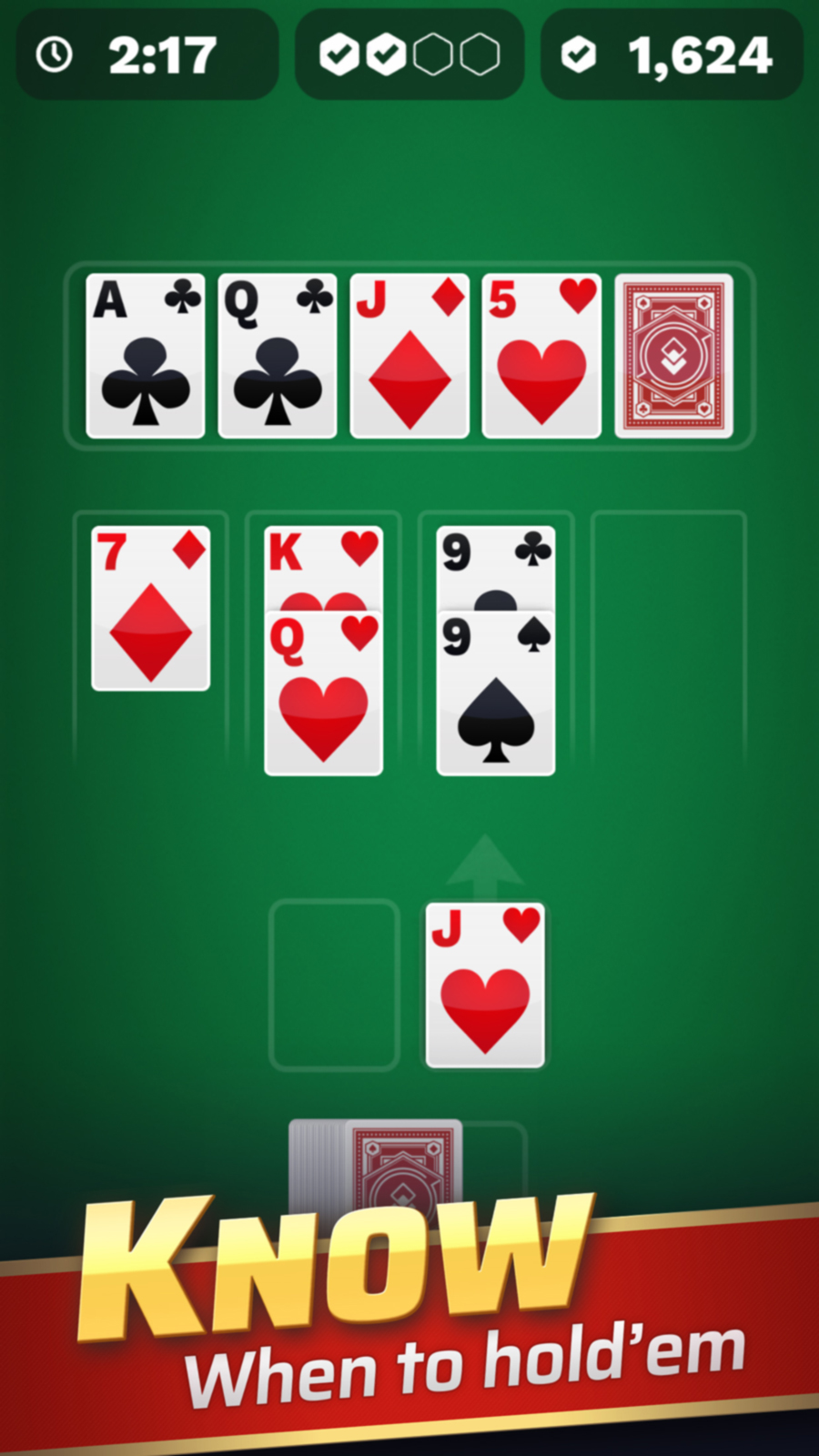 full deck solitaire cant see cards in texas holdem